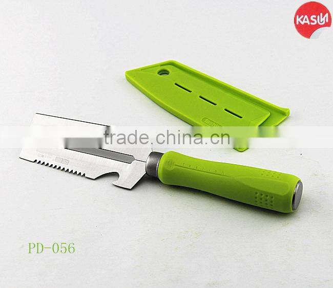 PD-056 4 in1multi function peeler with fish scale scraper and opener kitchen knife with safe protector