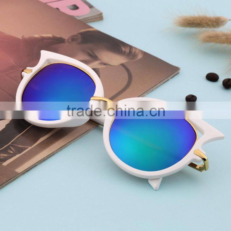 Fashion Retro Metal Frame Sexy Cat Eye Sunglasses for Women Coating Brand vintage sun glasses female oculos de grau femininos