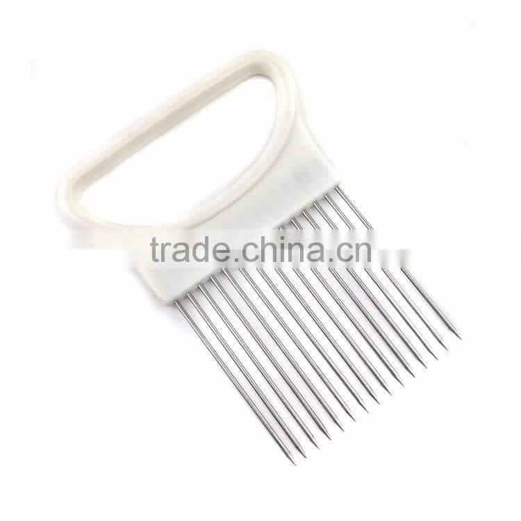 Stainless steel onion&patato holder slicer to guide in cutting