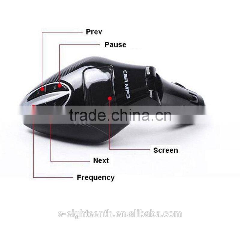 2016 New Wireless Green LCD Car Kit MP3 Player FM Transmitter Remote control