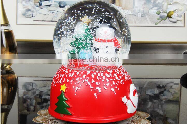 Hot Sale Snowflake christmas snow globe musical christmas snow globe