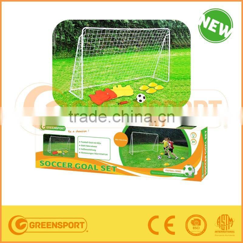 2016 New Item Metal Frame Soccer Goal with Cones