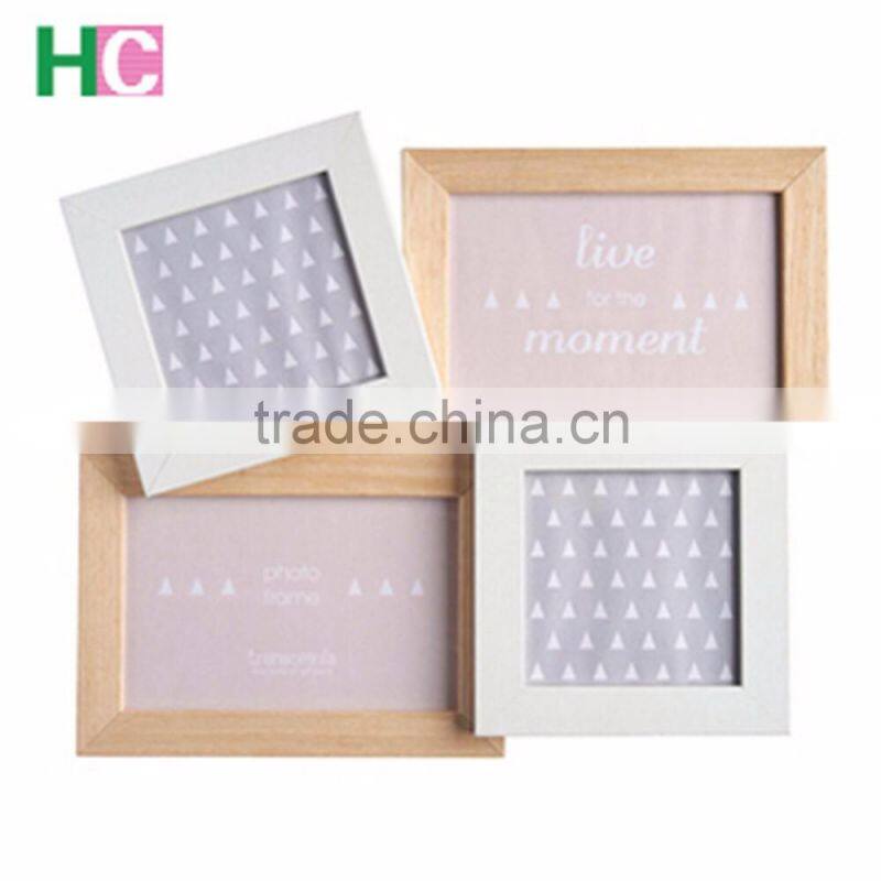 high quality wooden photo frame mounted on the wall with rope