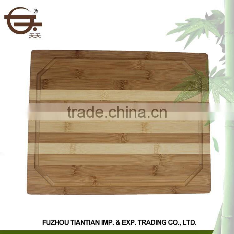 Direct square kitchen organic vegetable and fruit bamboo cutting board wholesale