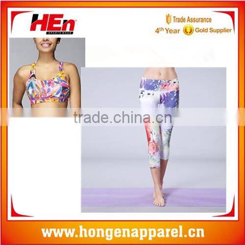 HongEn Apparel custom desgin yoga pants sport bar yoga sets with high quality