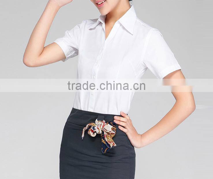 2017 OEM office lady short sleeve shirt