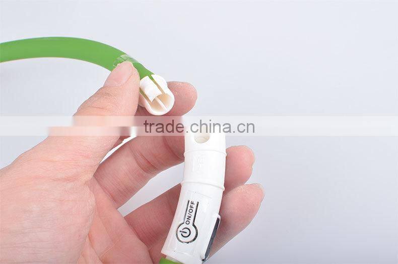 HFR-YD-03wholesale pet PU dog rope LED collar charging warning light