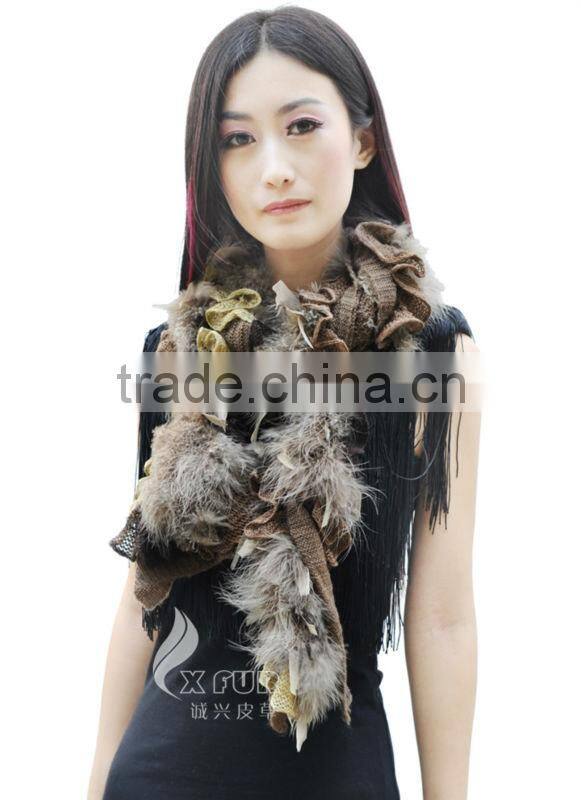 CX-S-69 Women Fashion Winter Scarf 2017 Turkey Fur Scarf Factory China