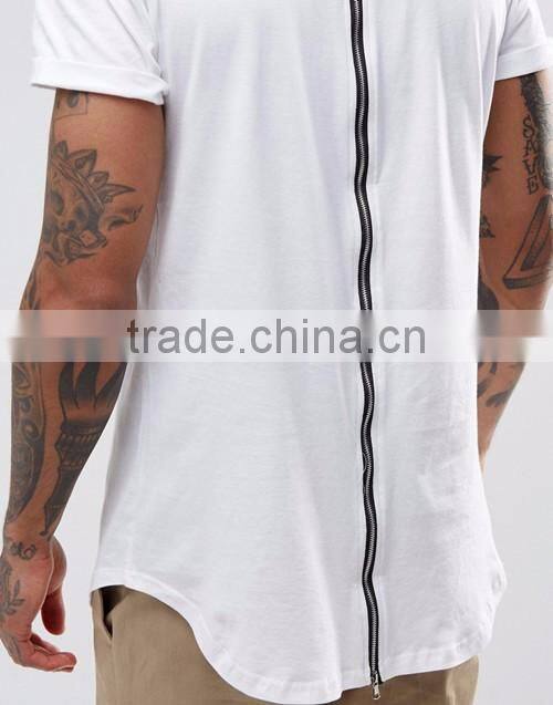Factory direct sale men grey/white/black summer zip back plain cerw neck short sleeve jersey t-shirt custom