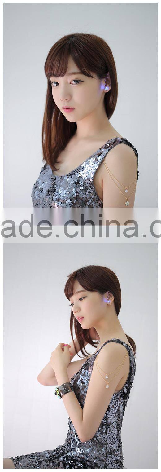 Wholesale Crystal Lighting LED Ear Stud new ear nail