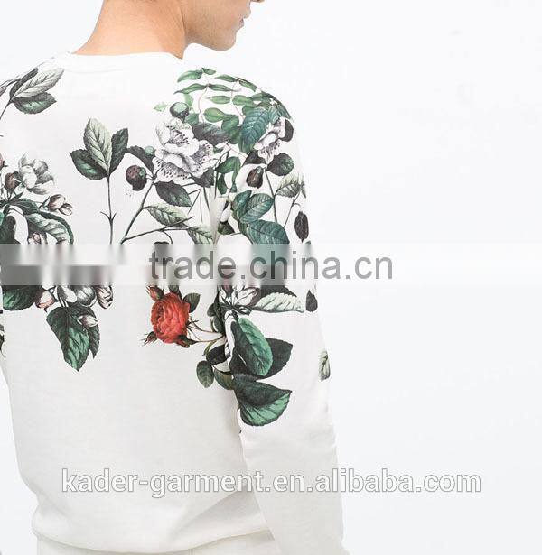 New Product for Mens Floral Sweatshirts Printing Sweatshirt For Men