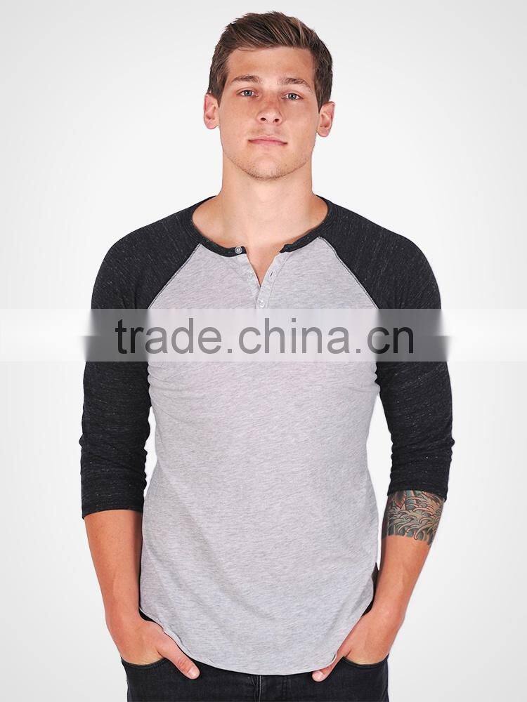 two-color long sleeve t-shirt, long sleeve baseball t shirt