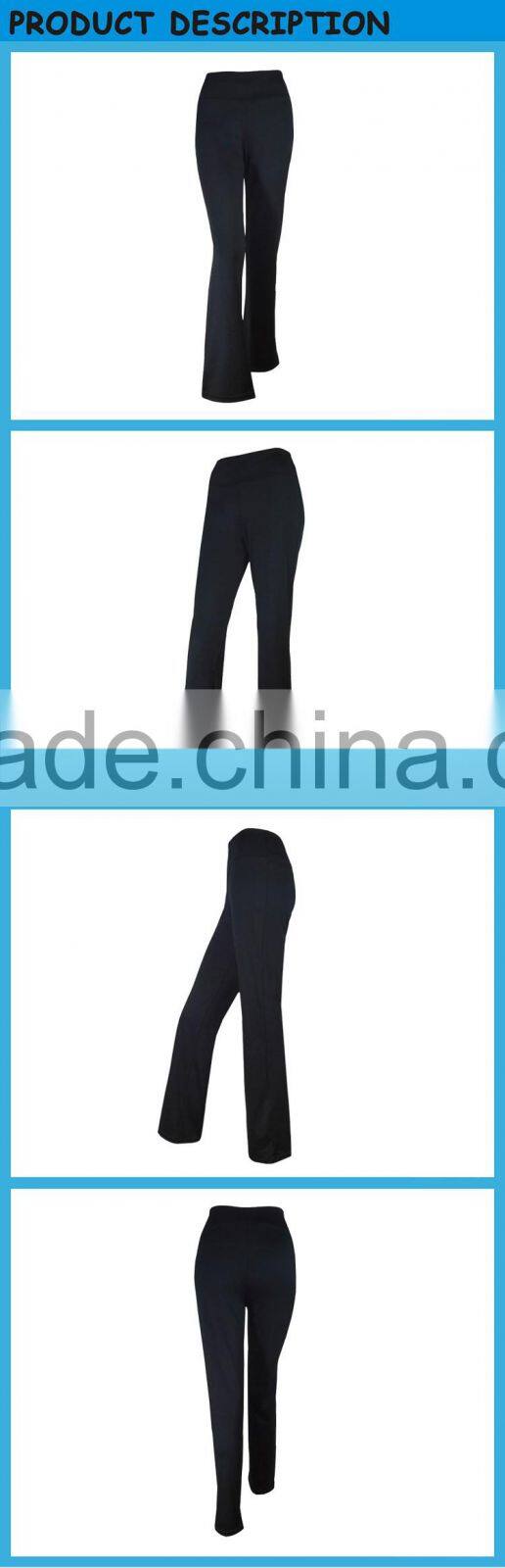 High Stretch Black Nylon Spandex Women Yoga Pants Girl Sports Suits