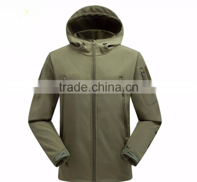Instocked cargo/plainmillitary softshell jacket fleece jacket windproof waterproof customizable logo