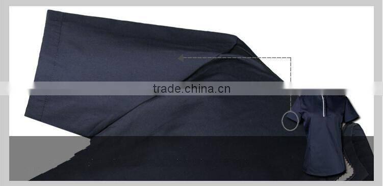 Juqian 2016 custom factory price latest stylish navy cheap short sleeve summer Unisex hotel staff uniform designs in China