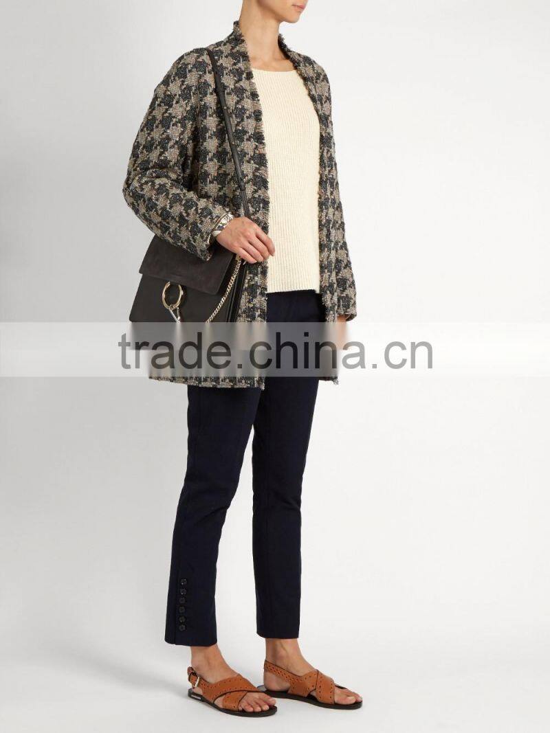 Fashion 2017 ladies plain blank crew neck long sleeve pullover designs cardigan cashmere sweater woman