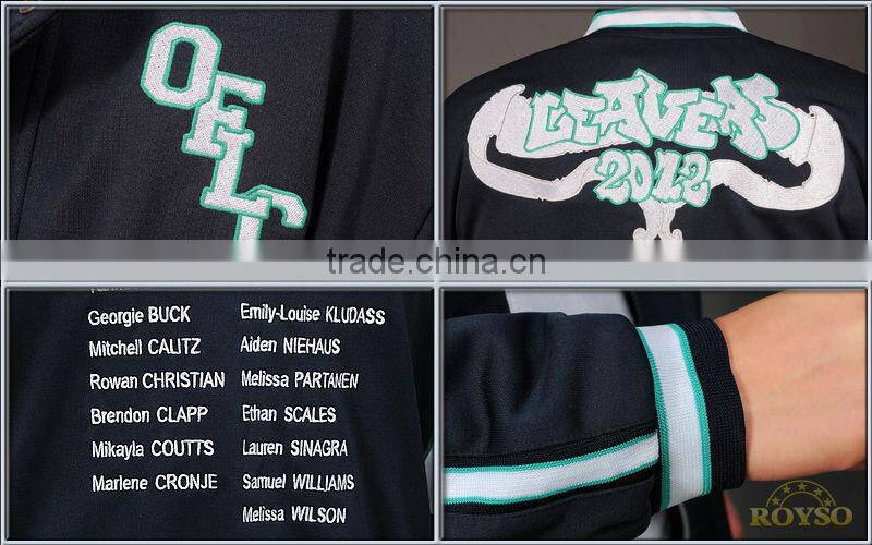 Customize Custom Made Youth Size Cheap American College Letterman Varsity Baseball High School Uniforms Men Winter Bomber Jacket