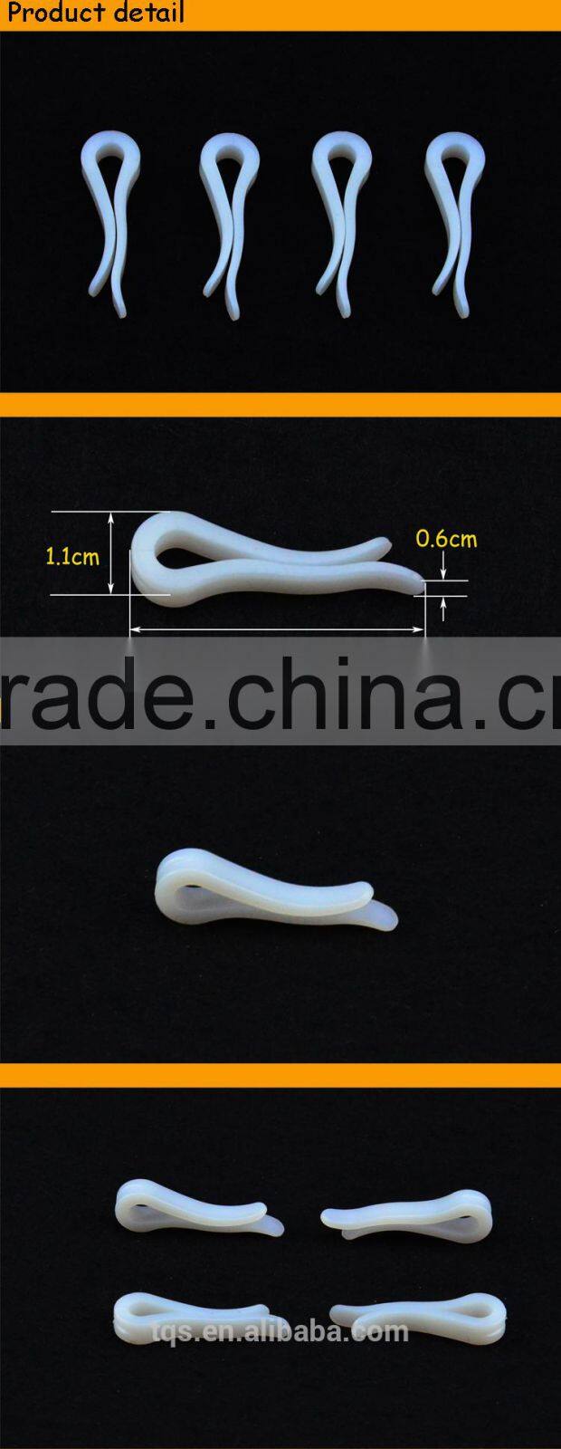 Garment Accessory Without Teeth Shirt Packing White Plastic Clips