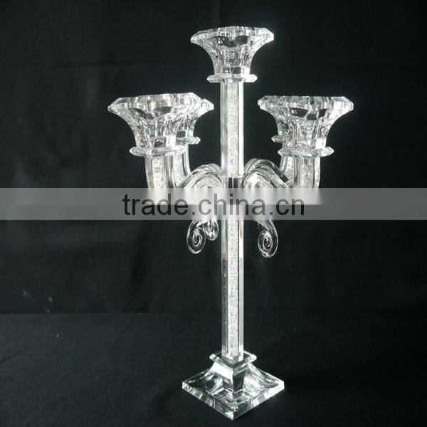 Handmade Modern 5 Head Crystal Candle Holders For Christams Holidays Home Decorative