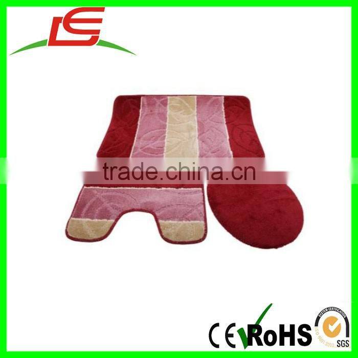 hot selling shaggy plush soft bathroom mat set