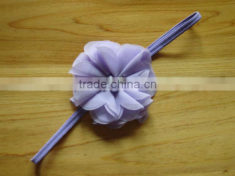 Trendy Girls Muti-colors cute cheap hair accessories for babies ribbon flower