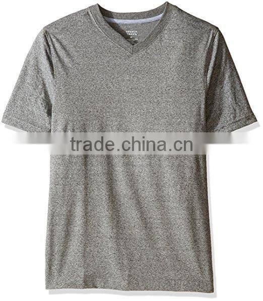 men's v neck stand up collar red t-shirt