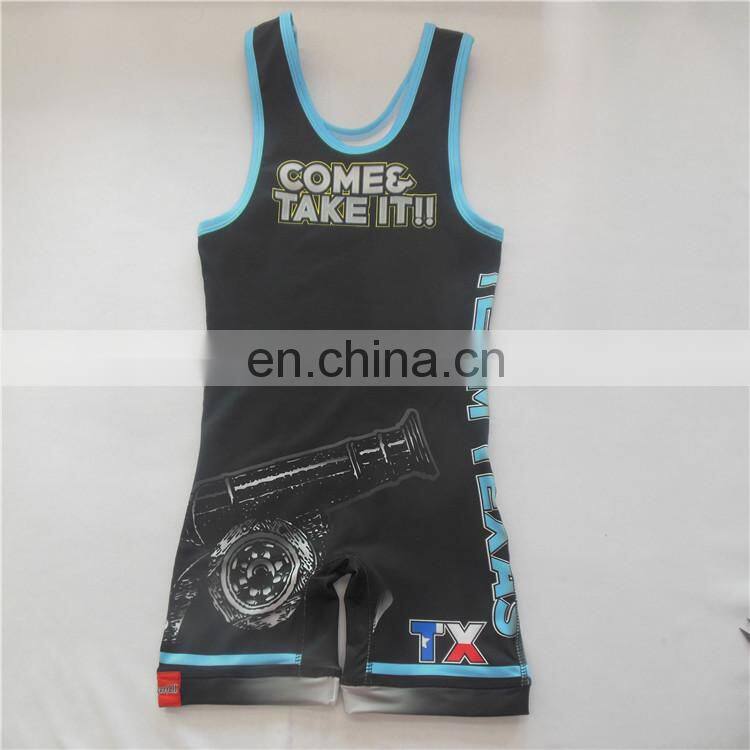 china manufacture high quality sublimated youth wrestling singlet