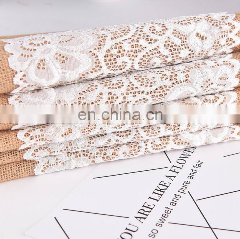 Decoration for the Christmas Craft Wedding of Hessian Table Runner