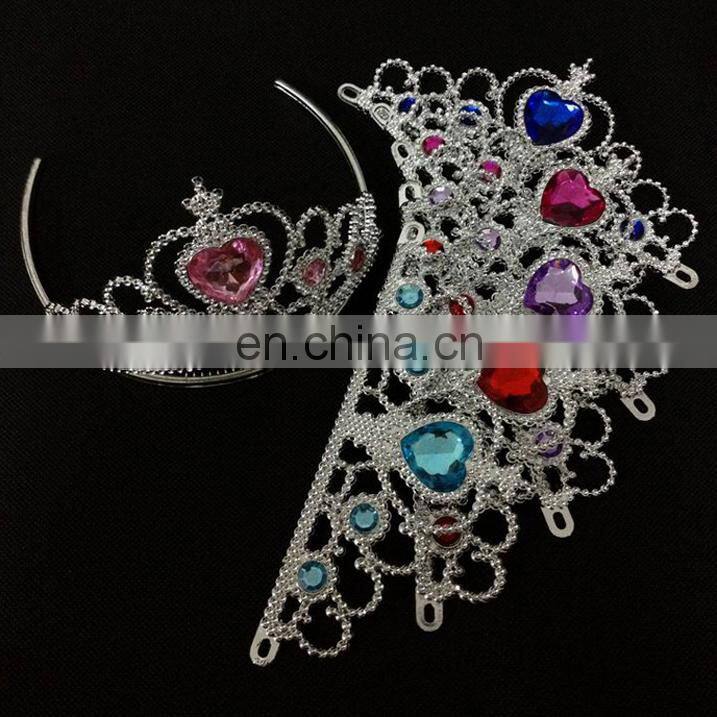 HBN-1447K Pink princess tiara crown for girls