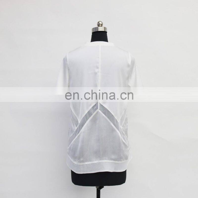 women cheap summer transparent casual geometry T-shirt