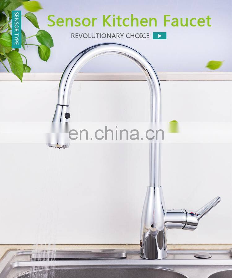 Bronze pull down touchless motion sensor kitchen faucet