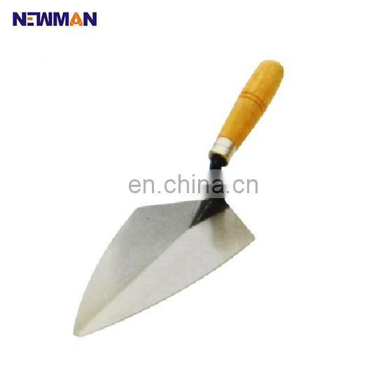 NEWMAN I1005 popular types hand bricky tools rubber handle stainless steel masonry trowel