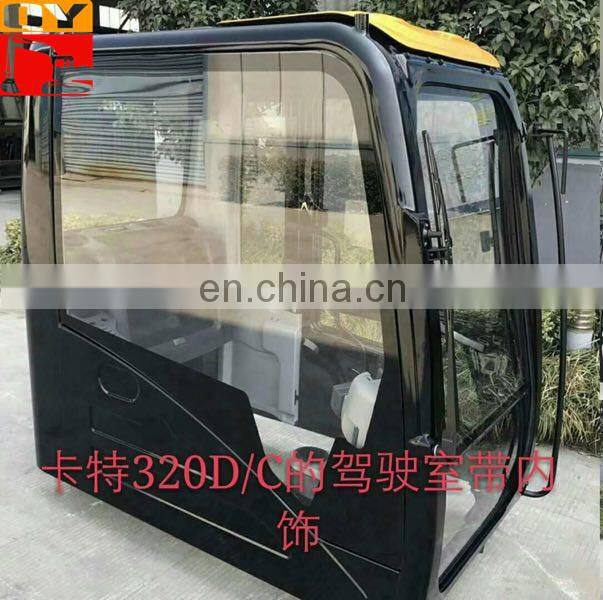 Factroy price 320C 320D excavator operator cab with electrical parts excavator cabin from China supplier