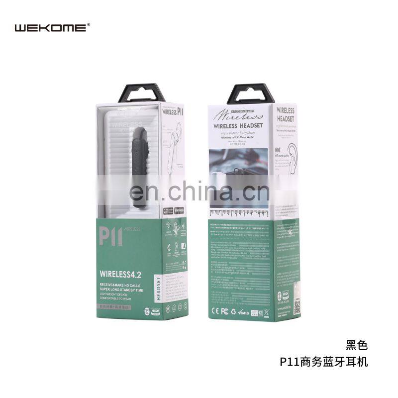 Commercial Single Earbud Wireless Communication and In-Ear Style Bluetooth V4.2 Earphone 110mAh