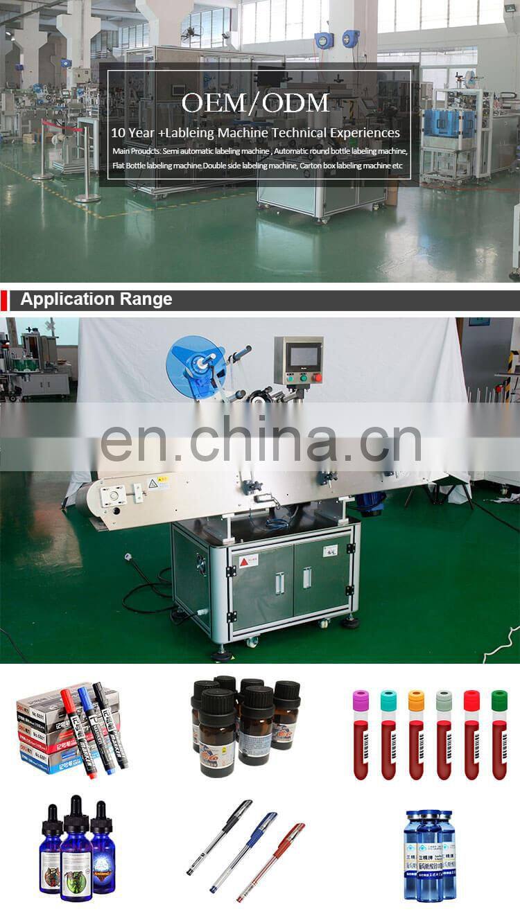 Small Bottle Horizontal Labeller / Paper Tube Wax Crayons Labeling Machine