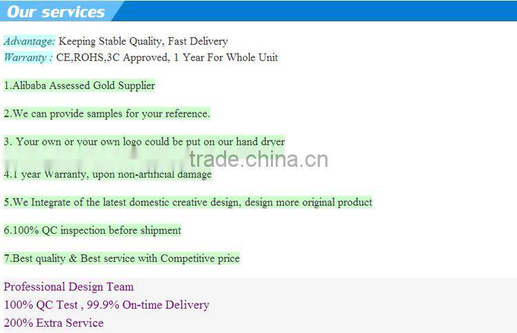 good quality standing air jet hand driers steel