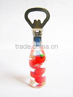 Promotion Custom Logo Printed Bottle Opener, Acrylic Bottle Shape Opener