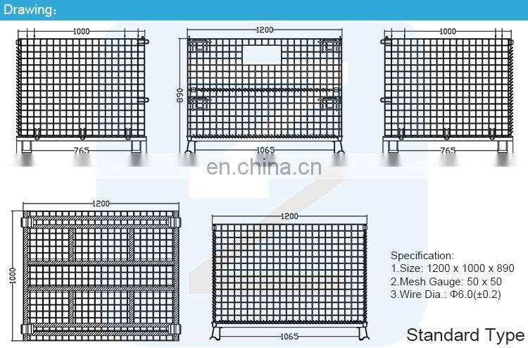 Storge equipment wire mesh storage cage used for factory