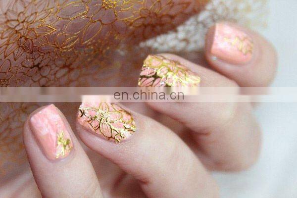 1 Sheet Embossed 3D Nail Stickers Blooming Flower Art Decals