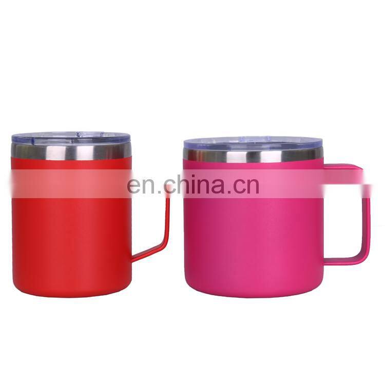 Portable Pink Thermal Mug leak proof mug insulated with Lid 360 ML Double Wall Stainless Steel water tumbler