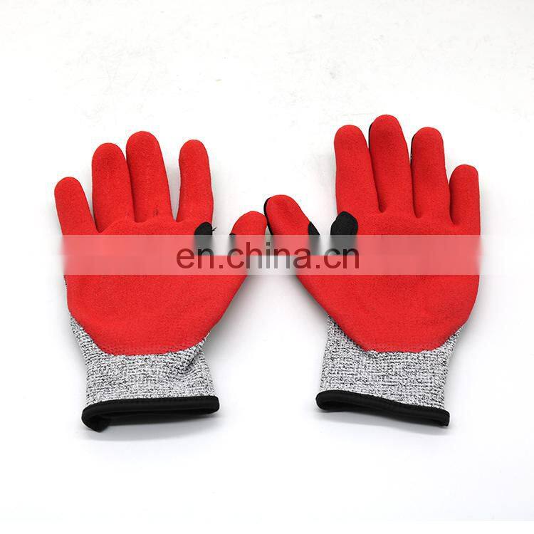 Heavy Duty Impact Resistant Oil Field Work Hand Protective Hand Gloves Nitrile Coating Gloves