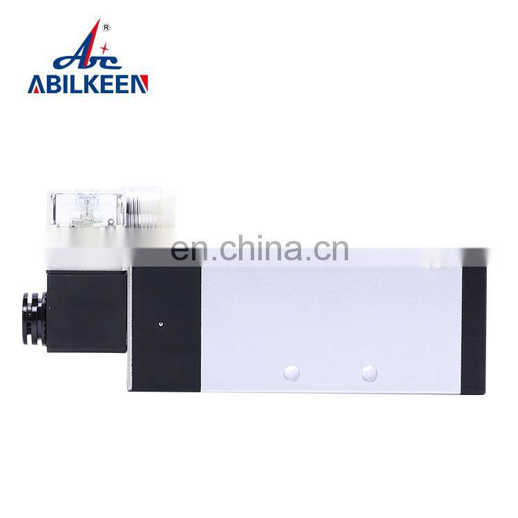 Pneumatic New Black Body 4V Series 5/2 Way Single Coil Solenoid Valve Types AC24V Electric Mechanical Valve
