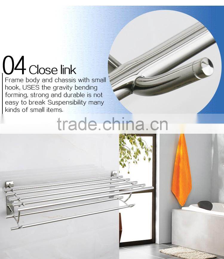 Wesda stainless steel and alloy bathroom towel shelf & clothes shelf A088