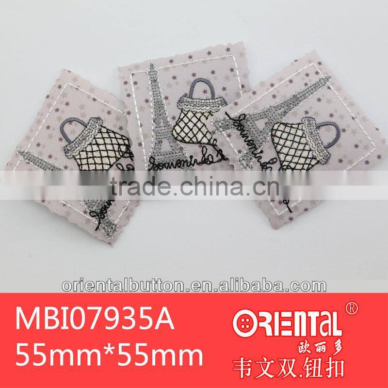 the cute fashion design city girl embroidery trimming patch