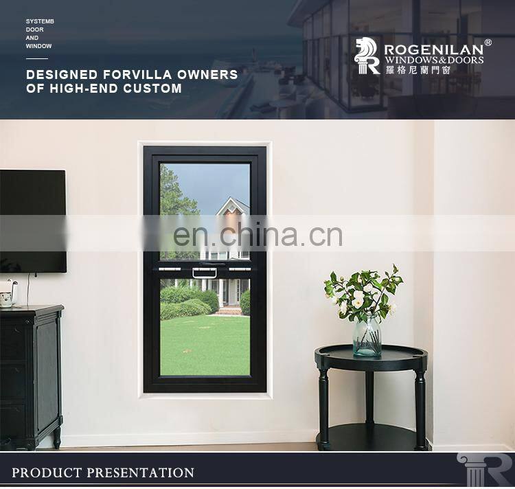 Restaurant Hung Low-E Glass Powder Coated Glass Shutters Aluminum Sliding Windows Full Open