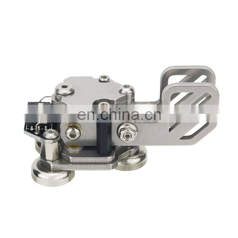 Stainless Steel CW Morse Key Portable Telegraph Key Paddle Key With Magnetic Base For Radio Users