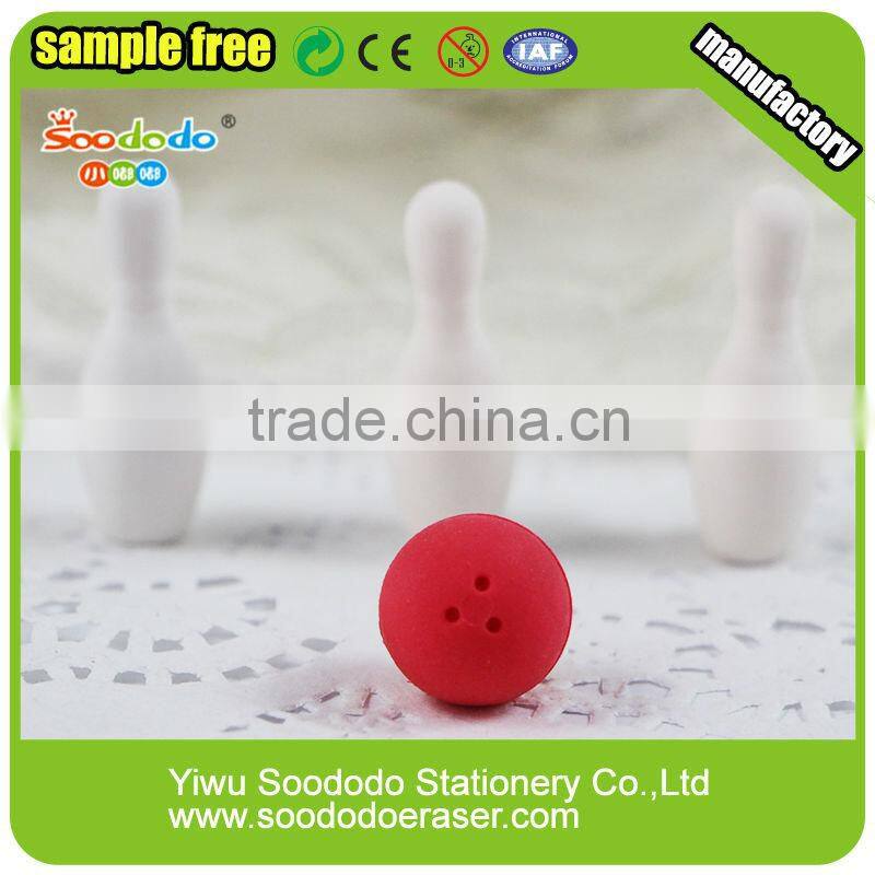 Stationery puzzle bowling eraser