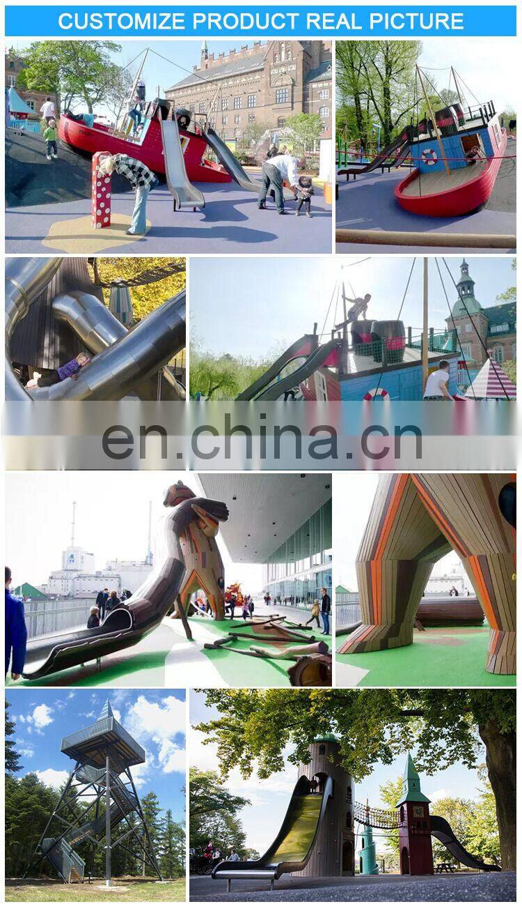 playground outdoor equipment playground stainless steel slides customized outdoor playground