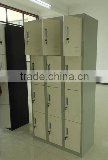 China supplier steel 12 door colorful change room locker /12 door clothing lokcer/wardrobe