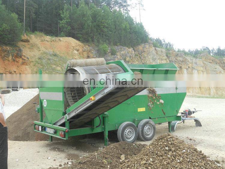 Customized rotary drum trommel screen topsoil screener with best price and service